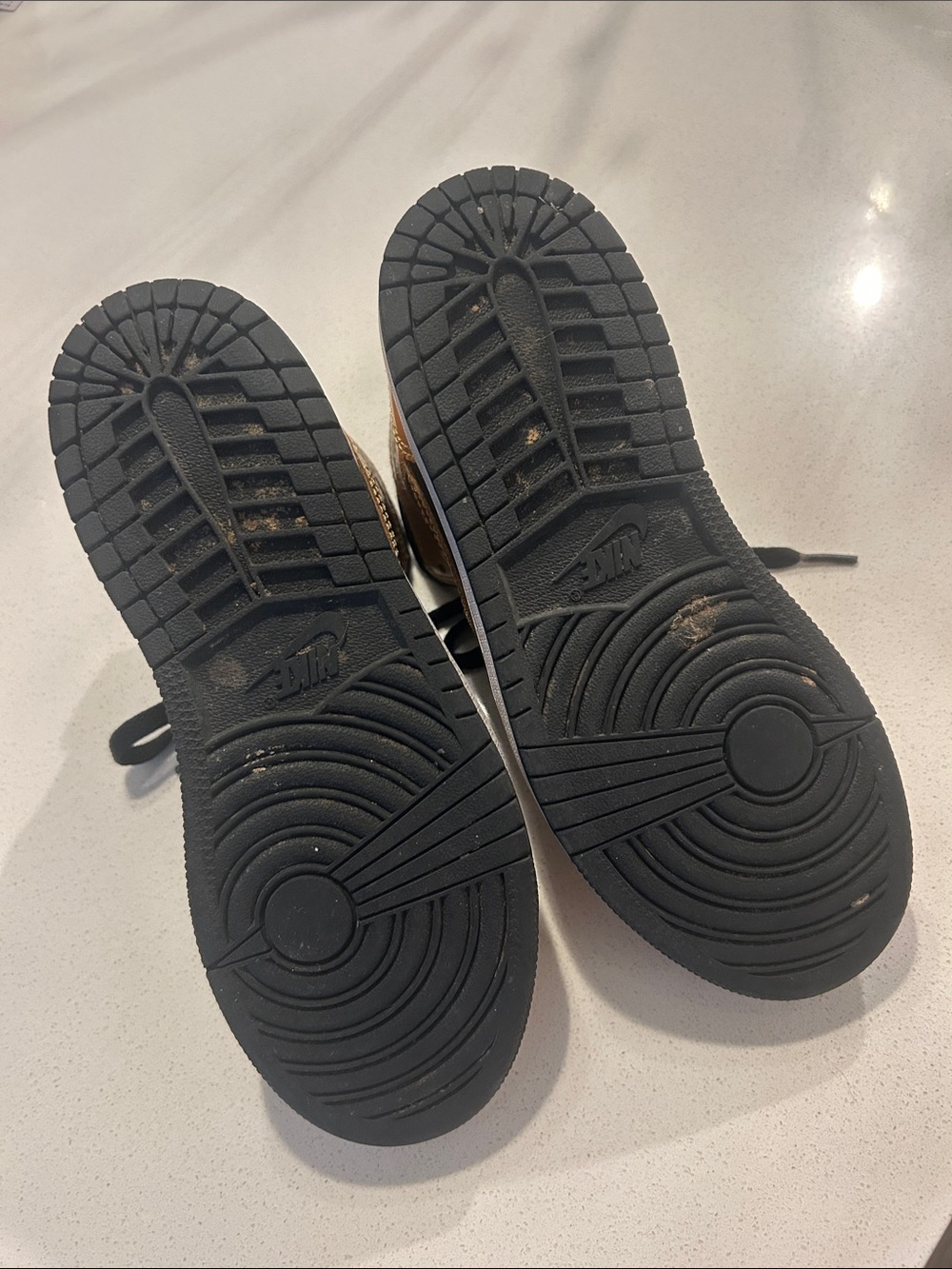 Nike Kids Gold & Black High-Top Sneakers - Picture 4 of 5